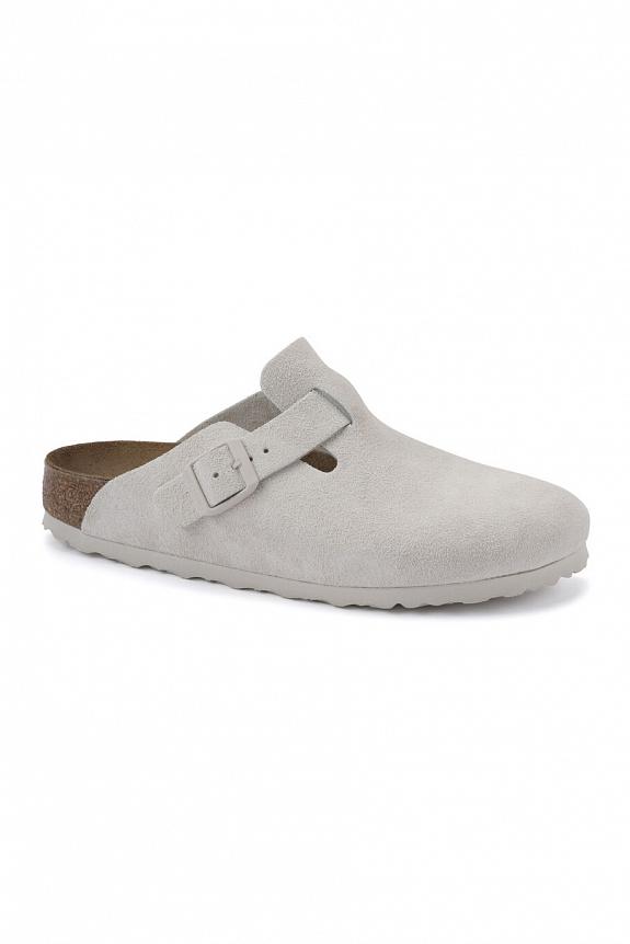 Birkenstock Boston Suede Leather Antique White